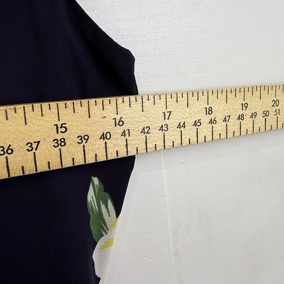 HOBBS‎ LONDON CARLY MIDI FLORAL DRESS Navy Sleeveless Tea Brunch Wedding Women 4 - Picture 12 of 16